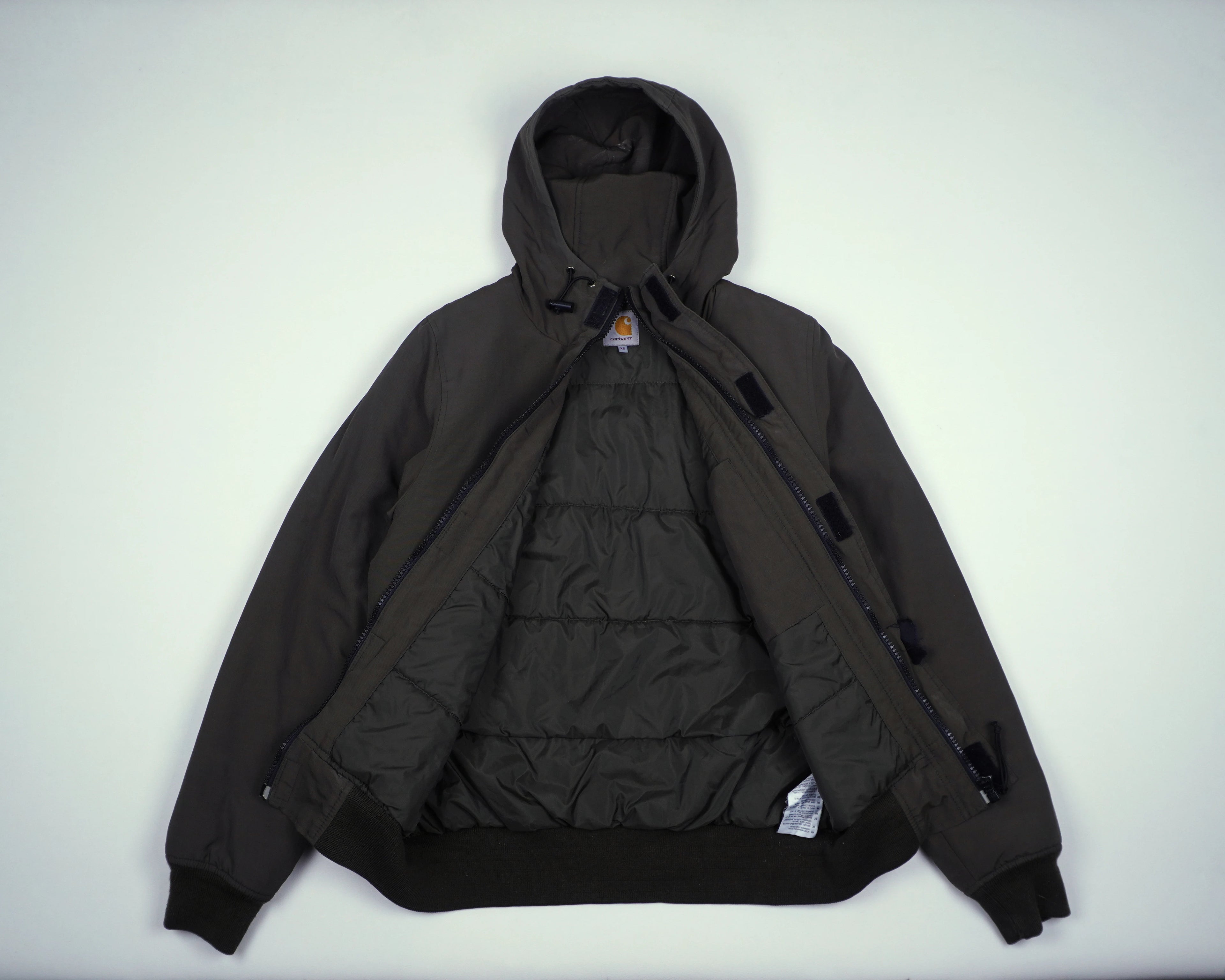 Carhartt Grey Hooded Jacket S Polyester