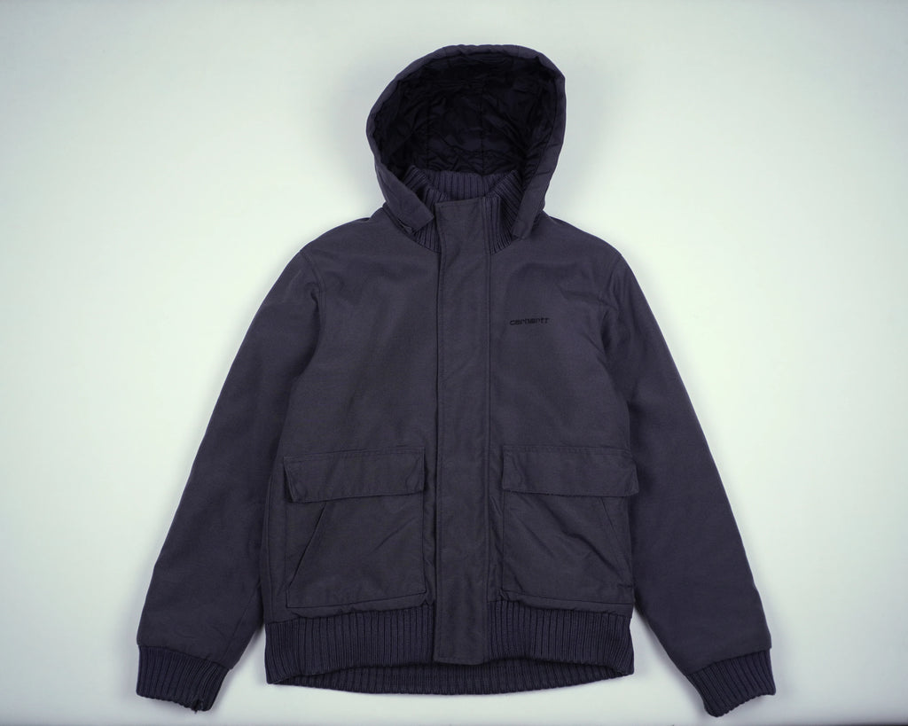 Carhartt Grey Hooded Jacket S Polyester