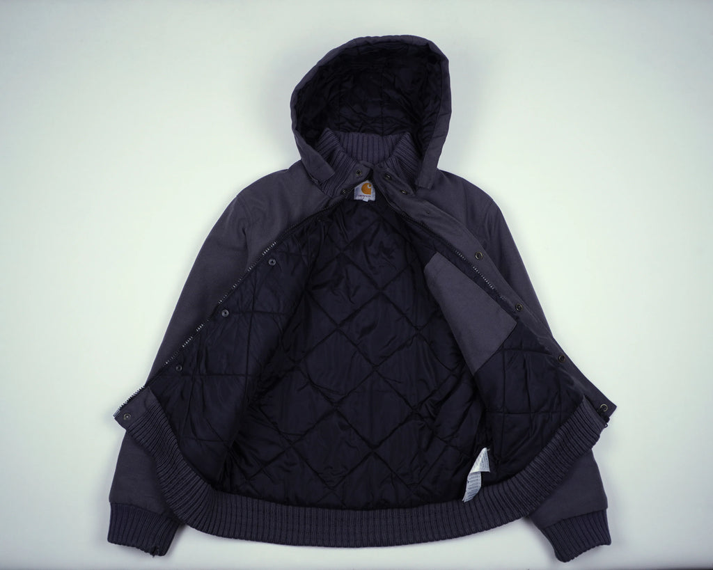 Carhartt Grey Hooded Jacket S Polyester