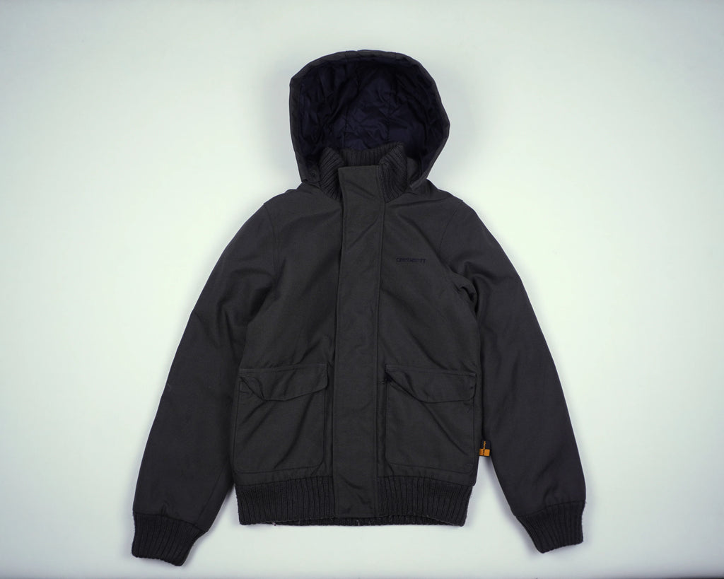 Carhartt Grey Hooded Jacket S Polyester