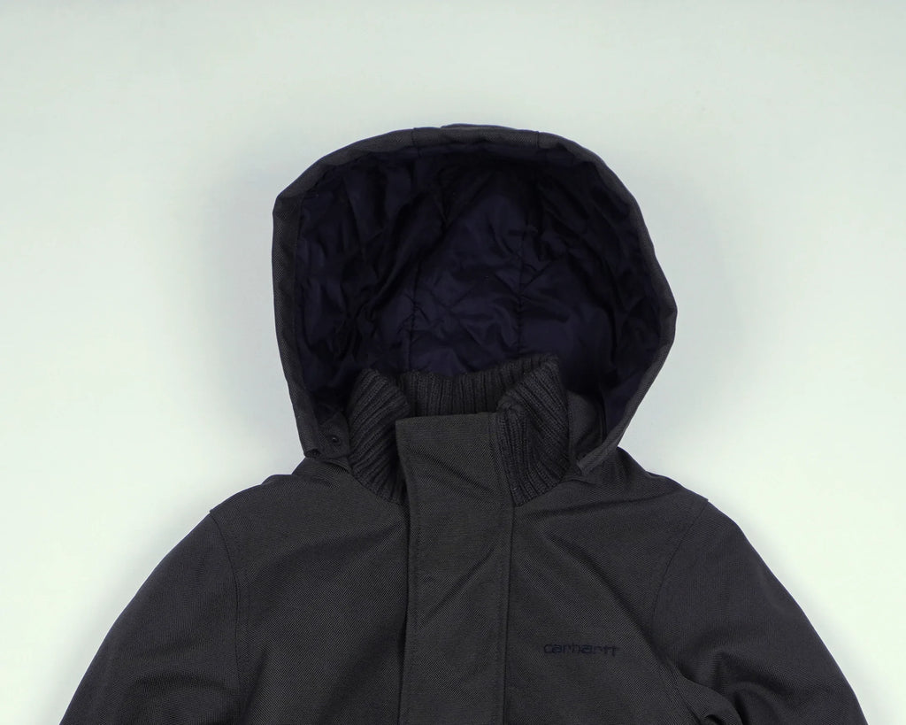 Carhartt Black Hooded Bomber Jacket XXS Polyester