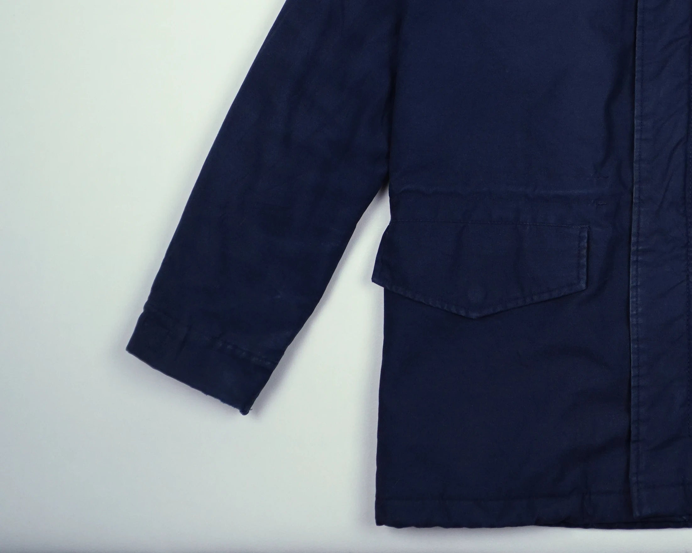 Carhartt Navy Hooded Parka S Cotton