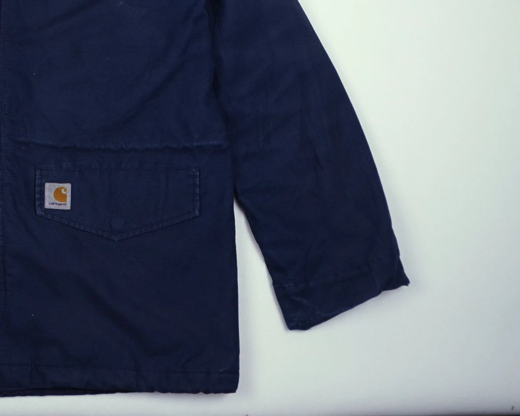 Carhartt Navy Hooded Parka S Cotton