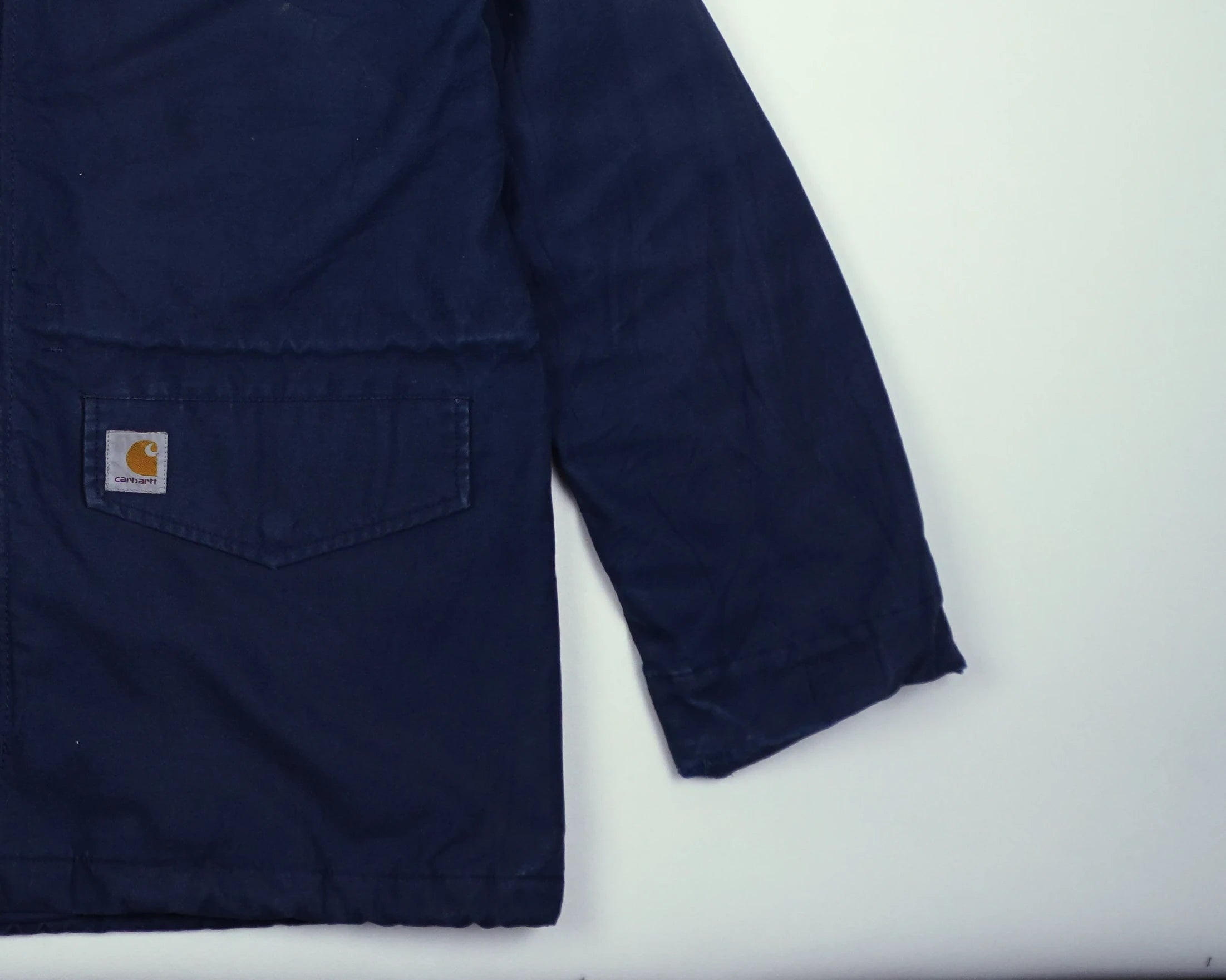 Carhartt Navy Hooded Parka S Cotton