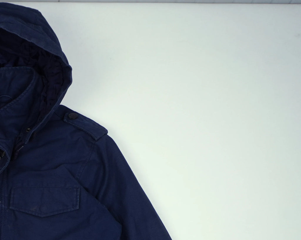 Carhartt Navy Hooded Parka S Cotton