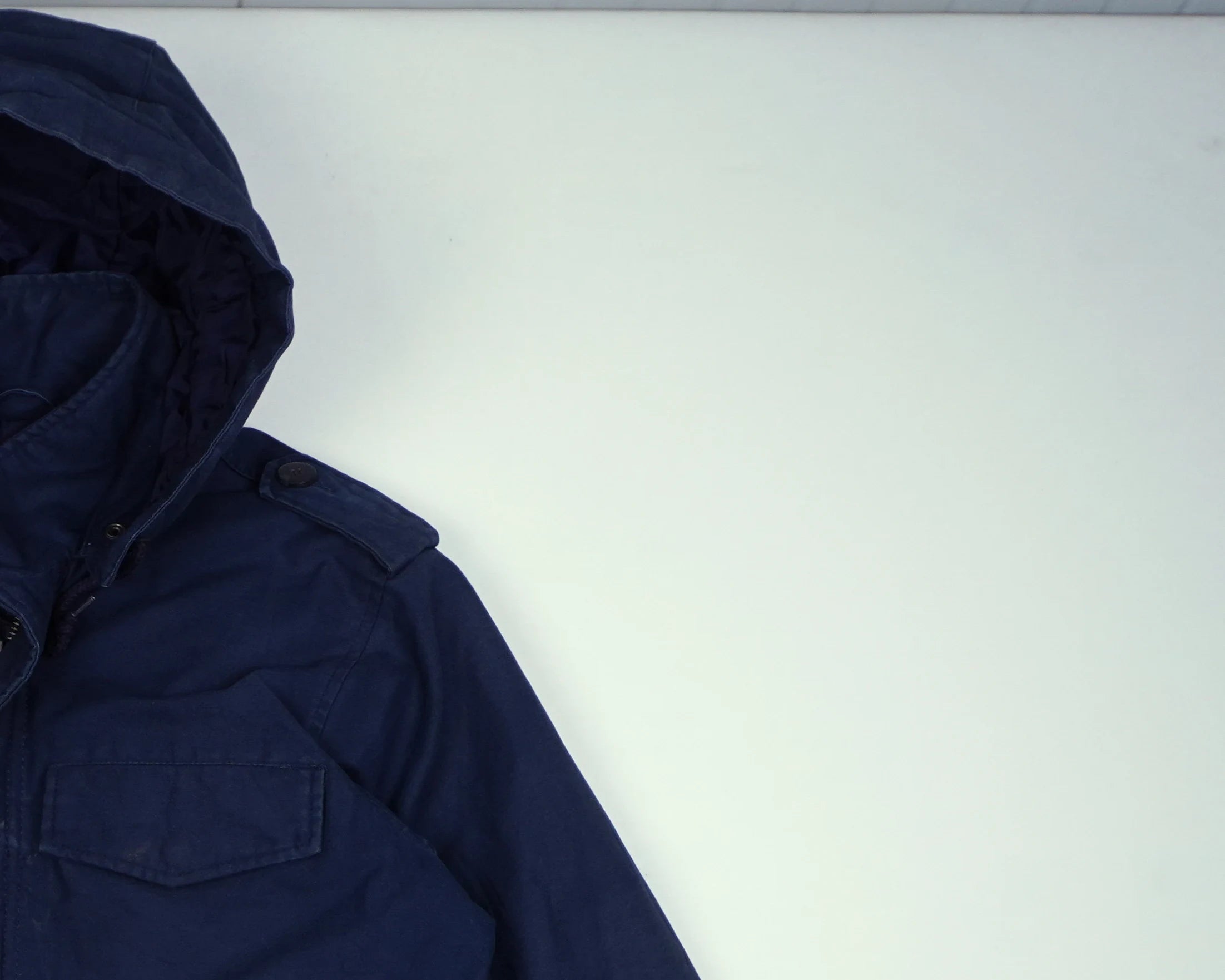 Carhartt Navy Hooded Parka S Cotton