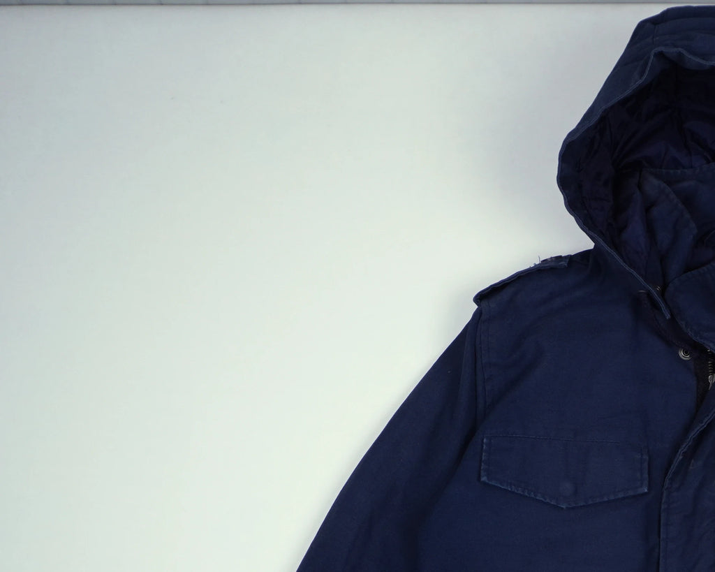 Carhartt Navy Hooded Parka S Cotton