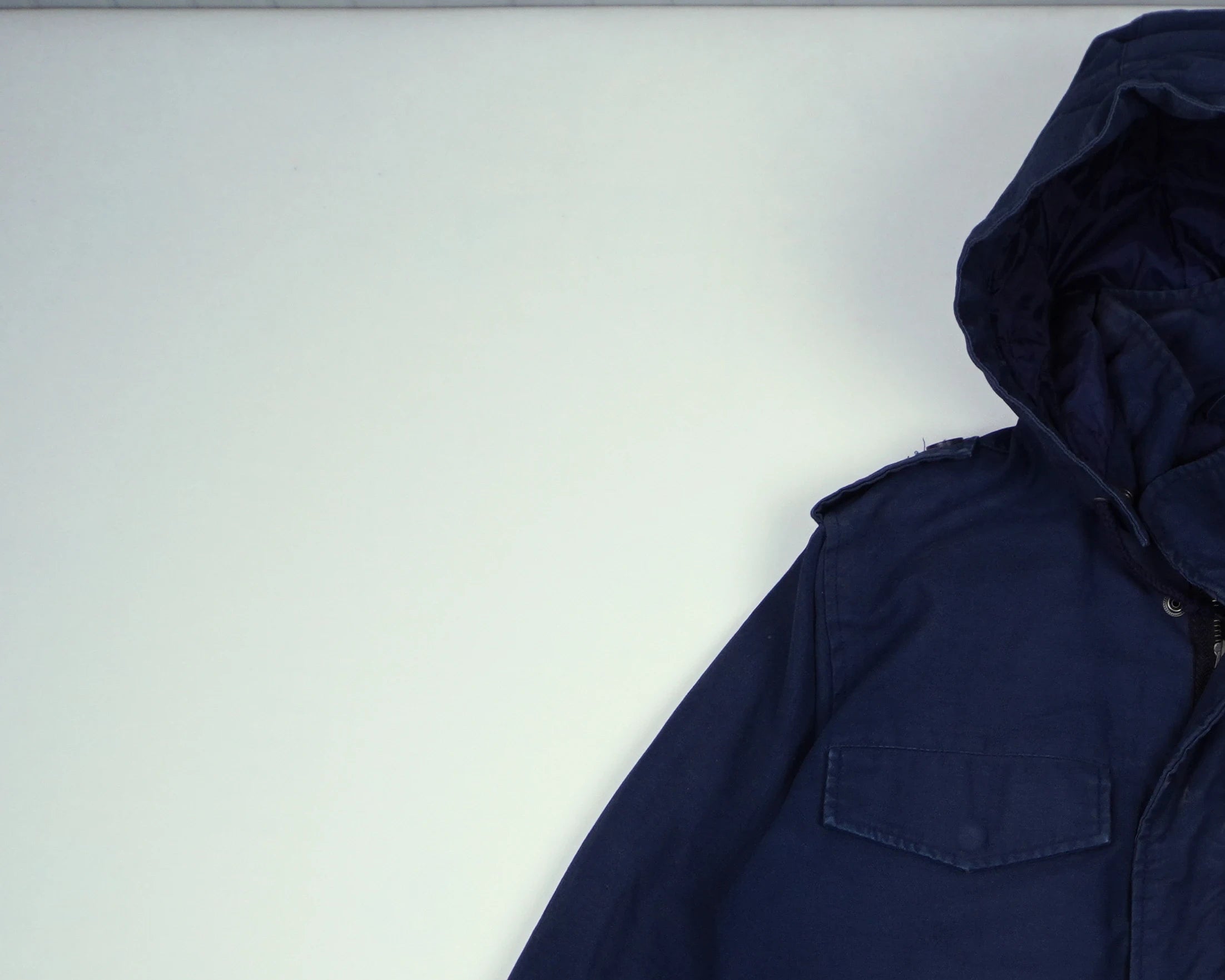 Carhartt Navy Hooded Parka S Cotton