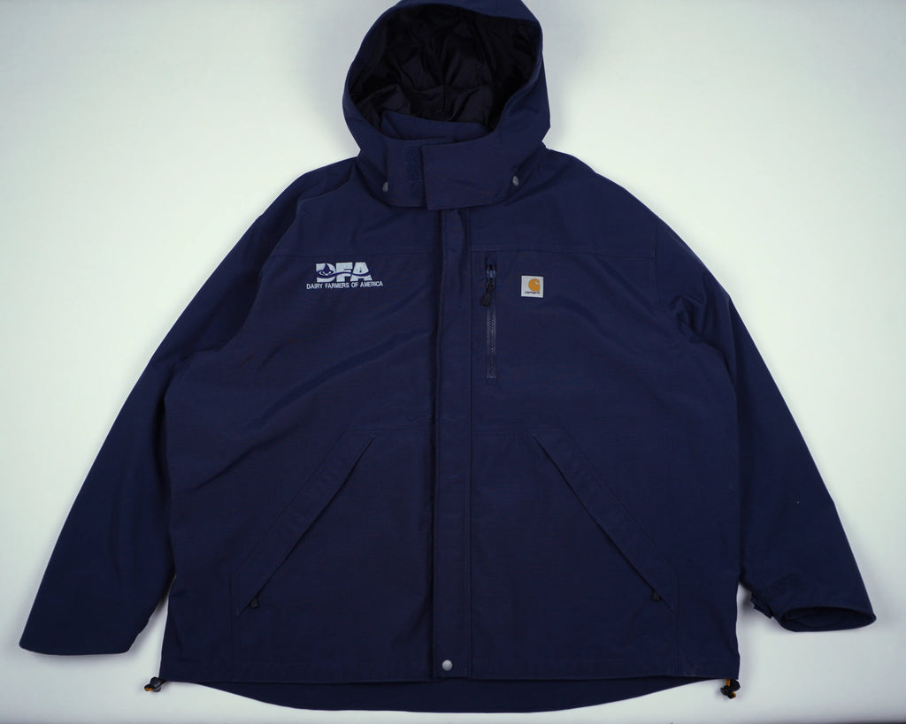 Carhartt Navy Hooded Parka XXL Nylon