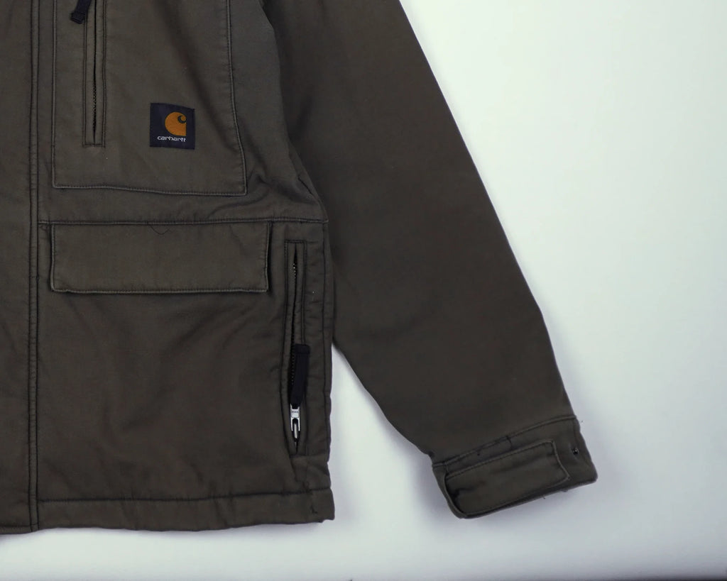 Carhartt Brown Hooded Jacket M Cotton