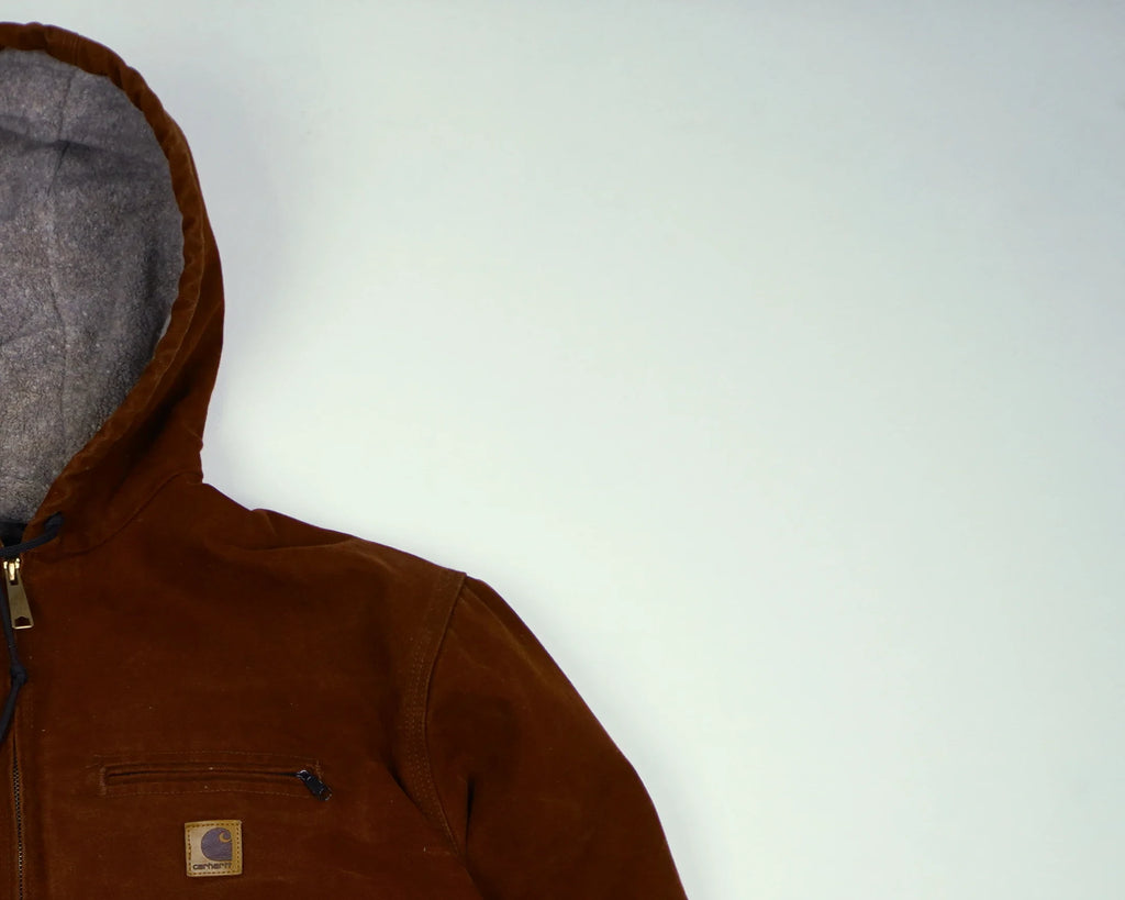 Carhartt Bordeaux Hooded Work Jacket L Canvas