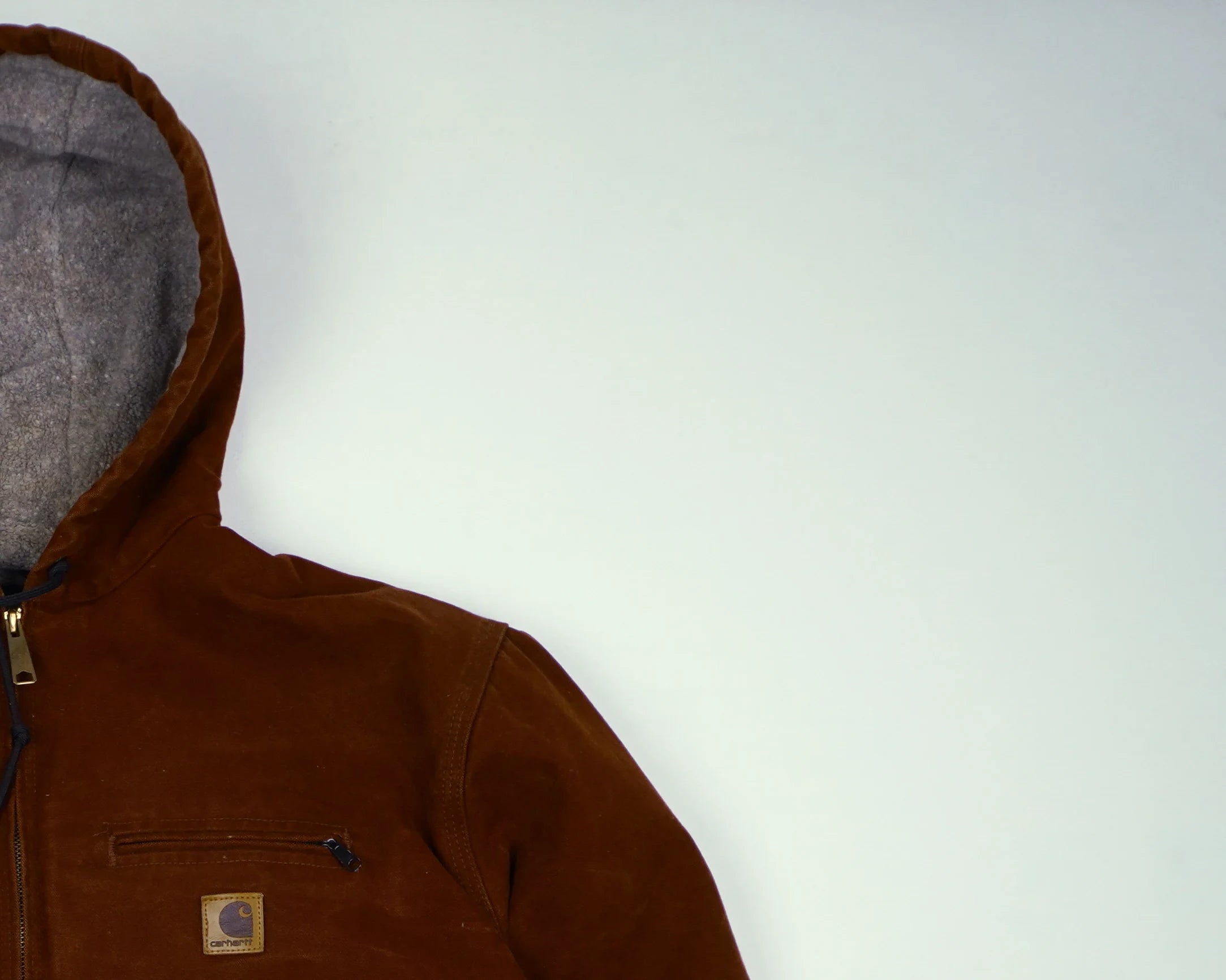 Carhartt Bordeaux Hooded Work Jacket L Canvas