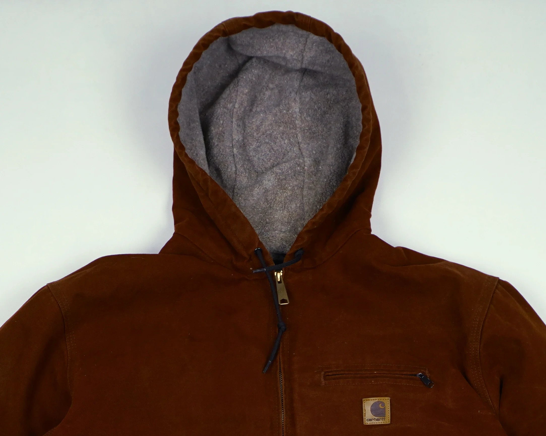Carhartt Bordeaux Hooded Work Jacket L Canvas