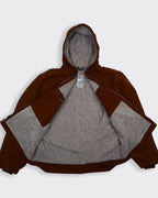 Carhartt Bordeaux Hooded Work Jacket L Canvas