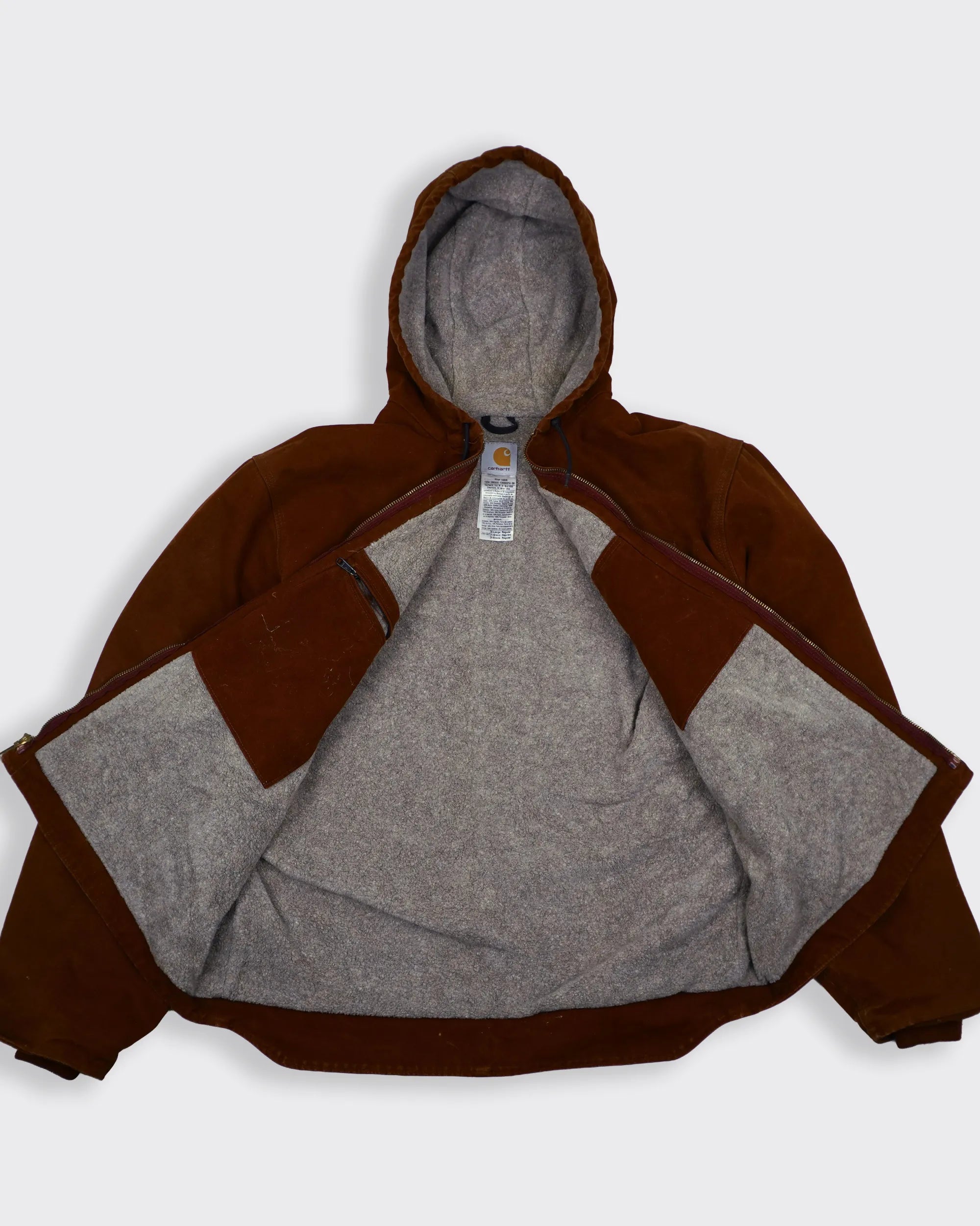 Carhartt Bordeaux Hooded Work Jacket L Canvas