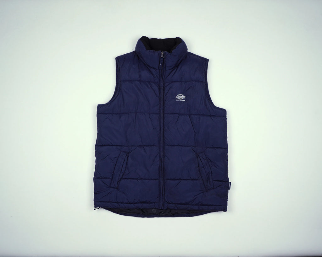 Dickies Navy Puffer Vest XS Polyester