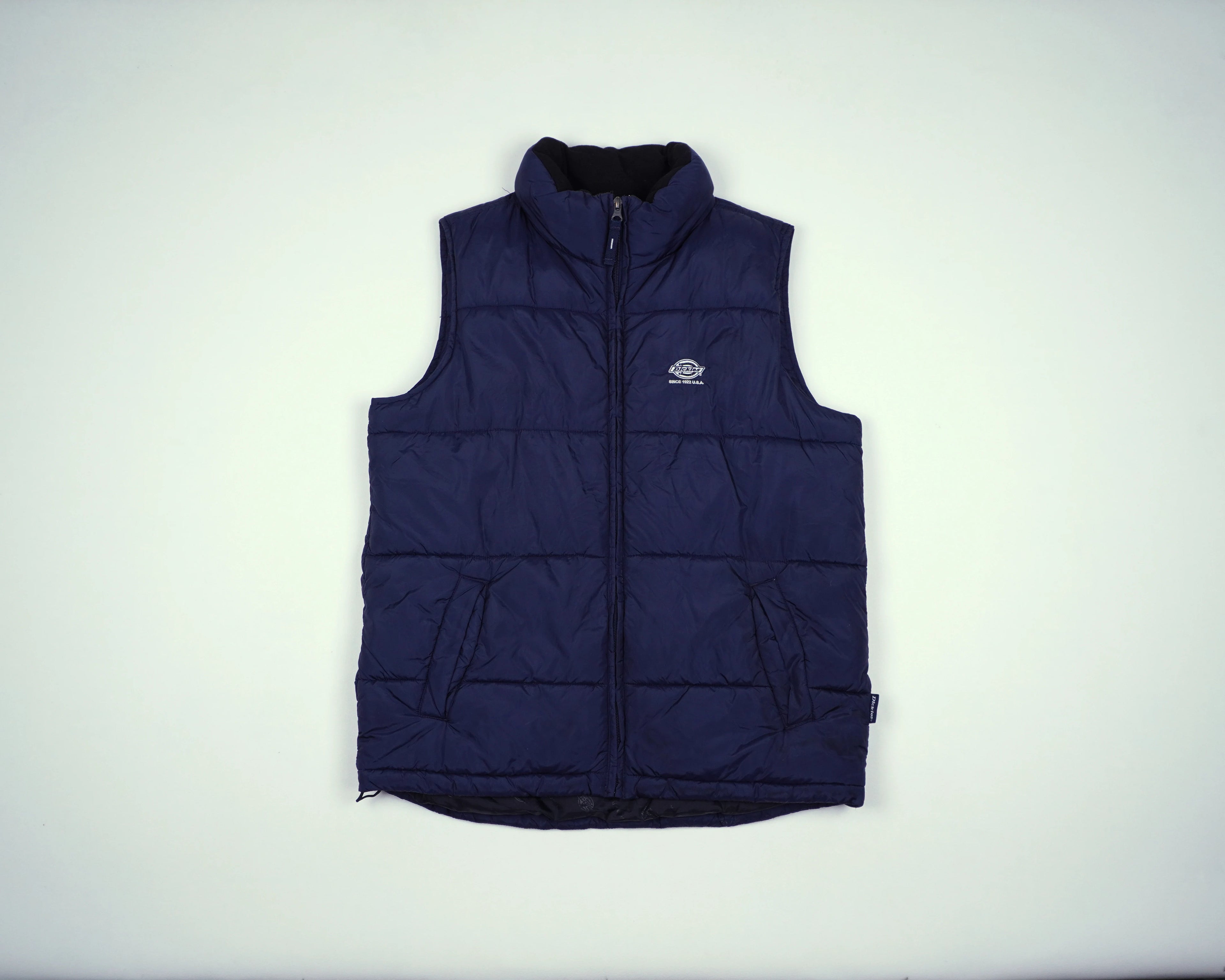 Dickies Navy Puffer Vest XS Polyester
