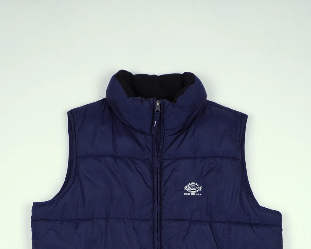 Dickies Navy Puffer Vest XS Polyester