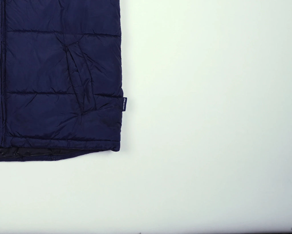 Dickies Navy Puffer Vest XS Polyester