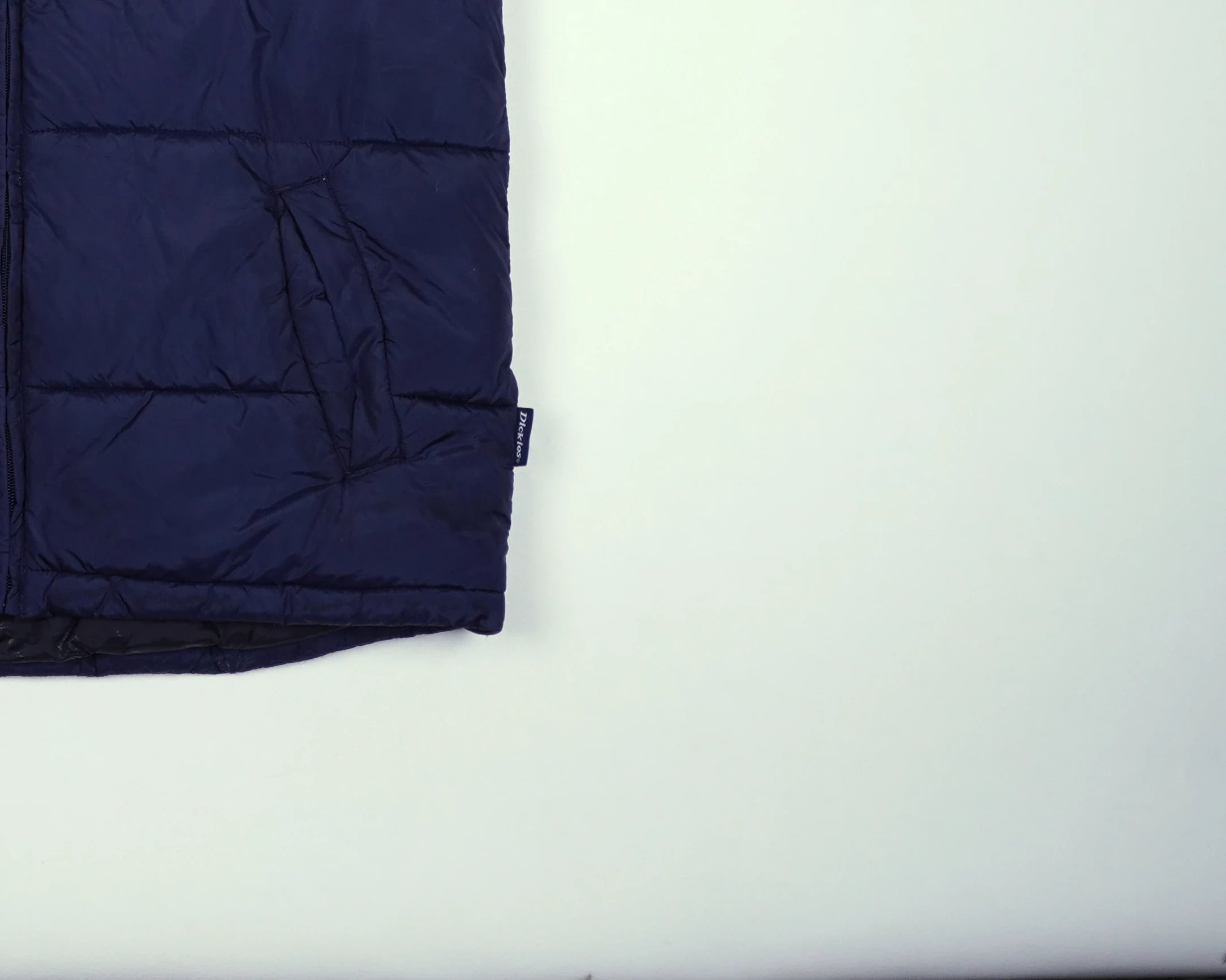 Dickies Navy Puffer Vest XS Polyester