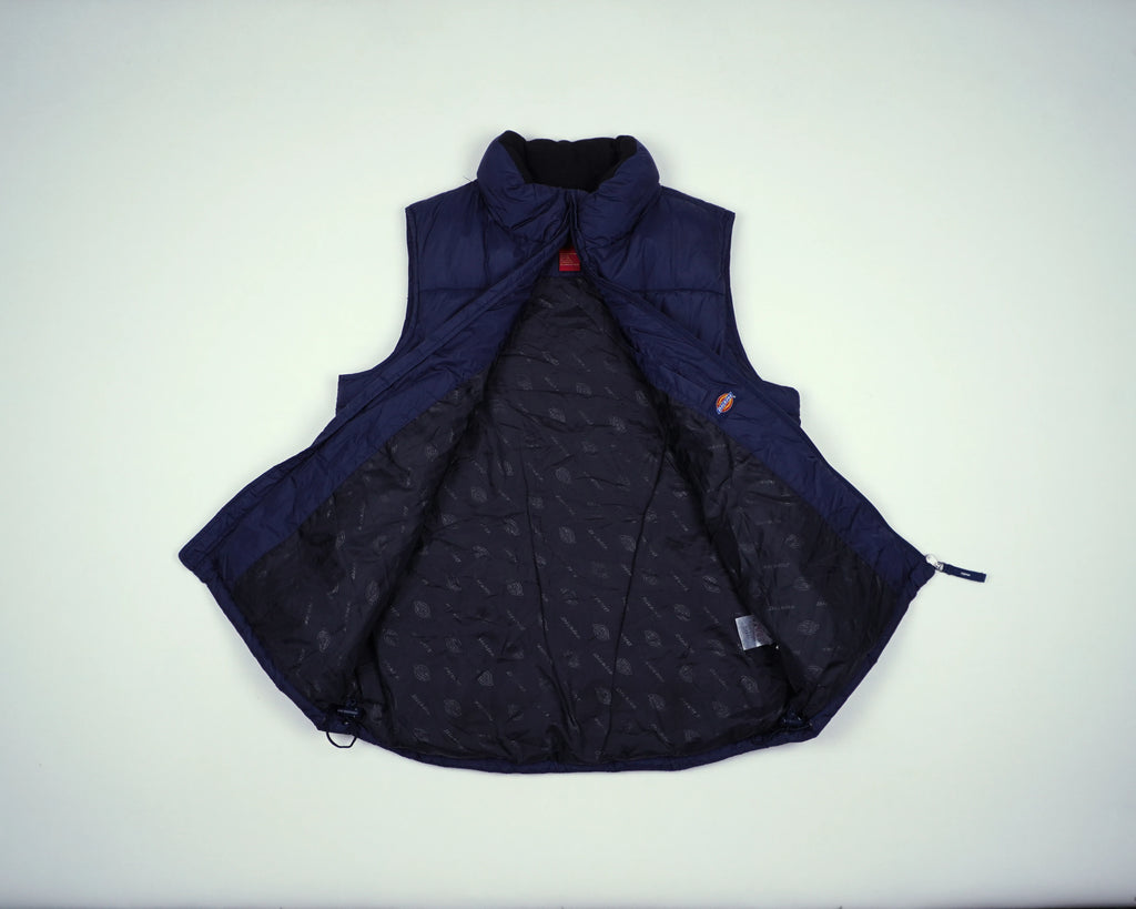 Dickies Navy Puffer Vest XS Polyester