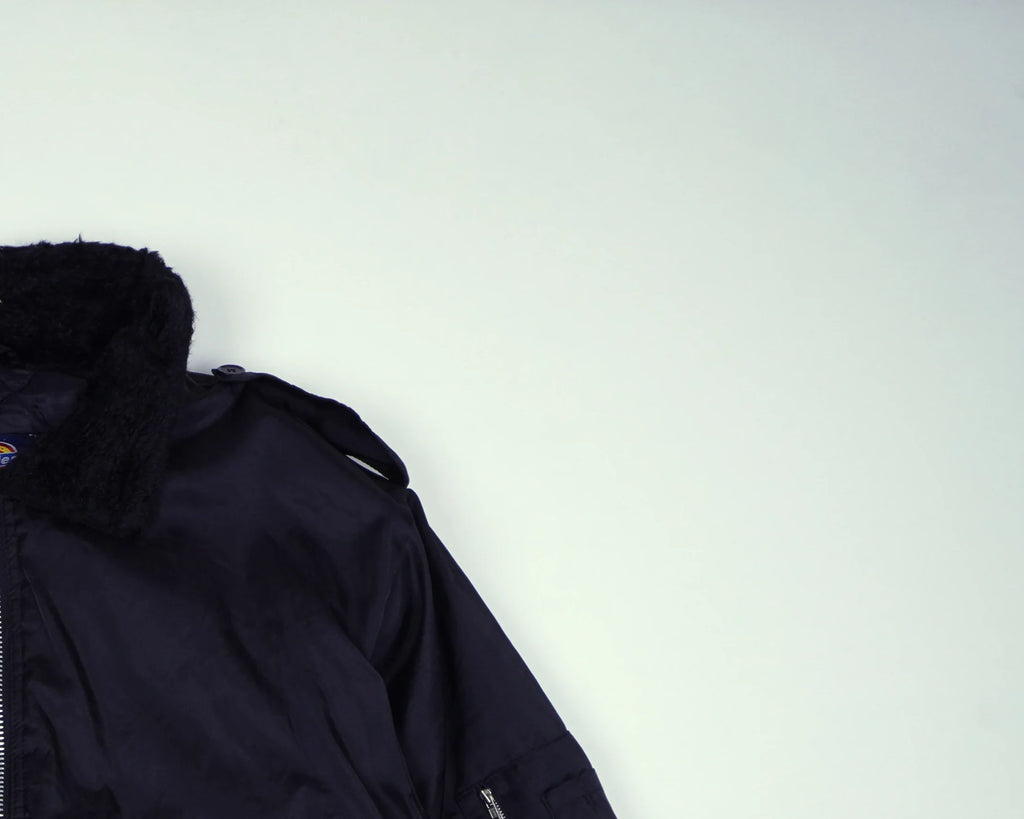 Dickies Black Hooded Shirt Jacket L Nylon