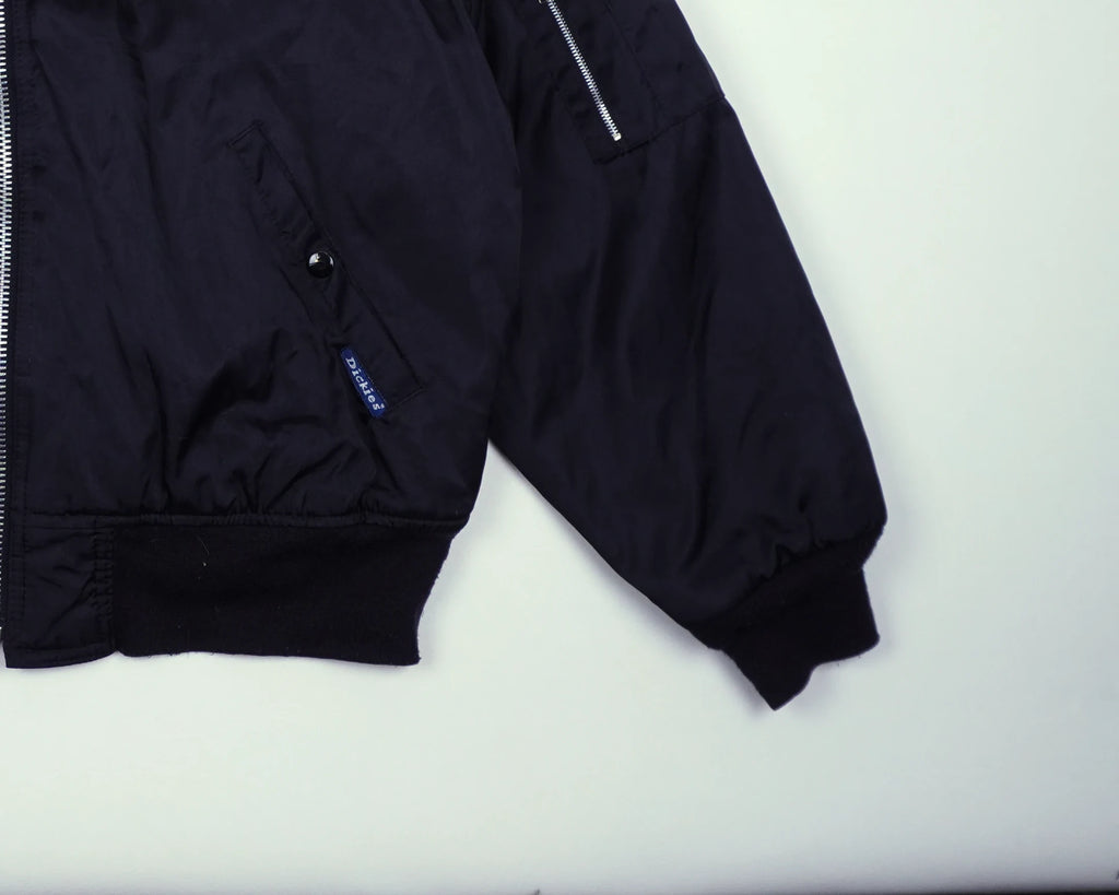 Dickies Black Hooded Shirt Jacket L Nylon