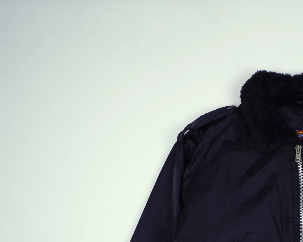 Dickies Black Hooded Shirt Jacket L Nylon