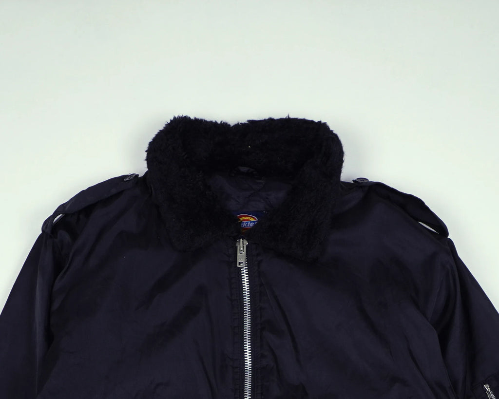 Dickies Black Hooded Shirt Jacket L Nylon