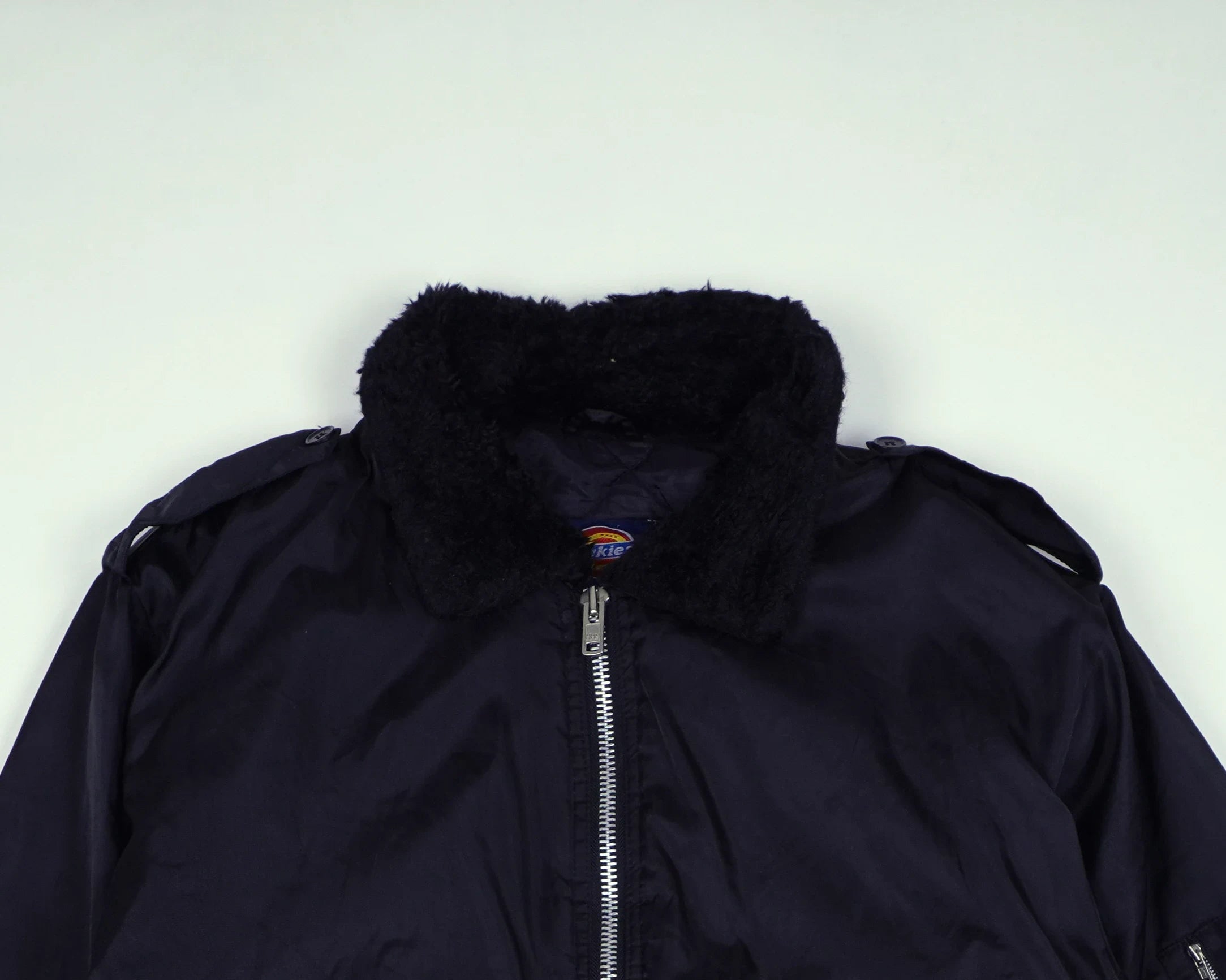 Dickies Black Hooded Shirt Jacket L Nylon