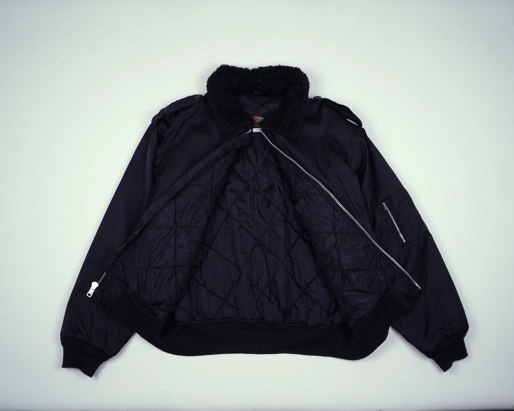 Dickies Black Hooded Shirt Jacket L Nylon