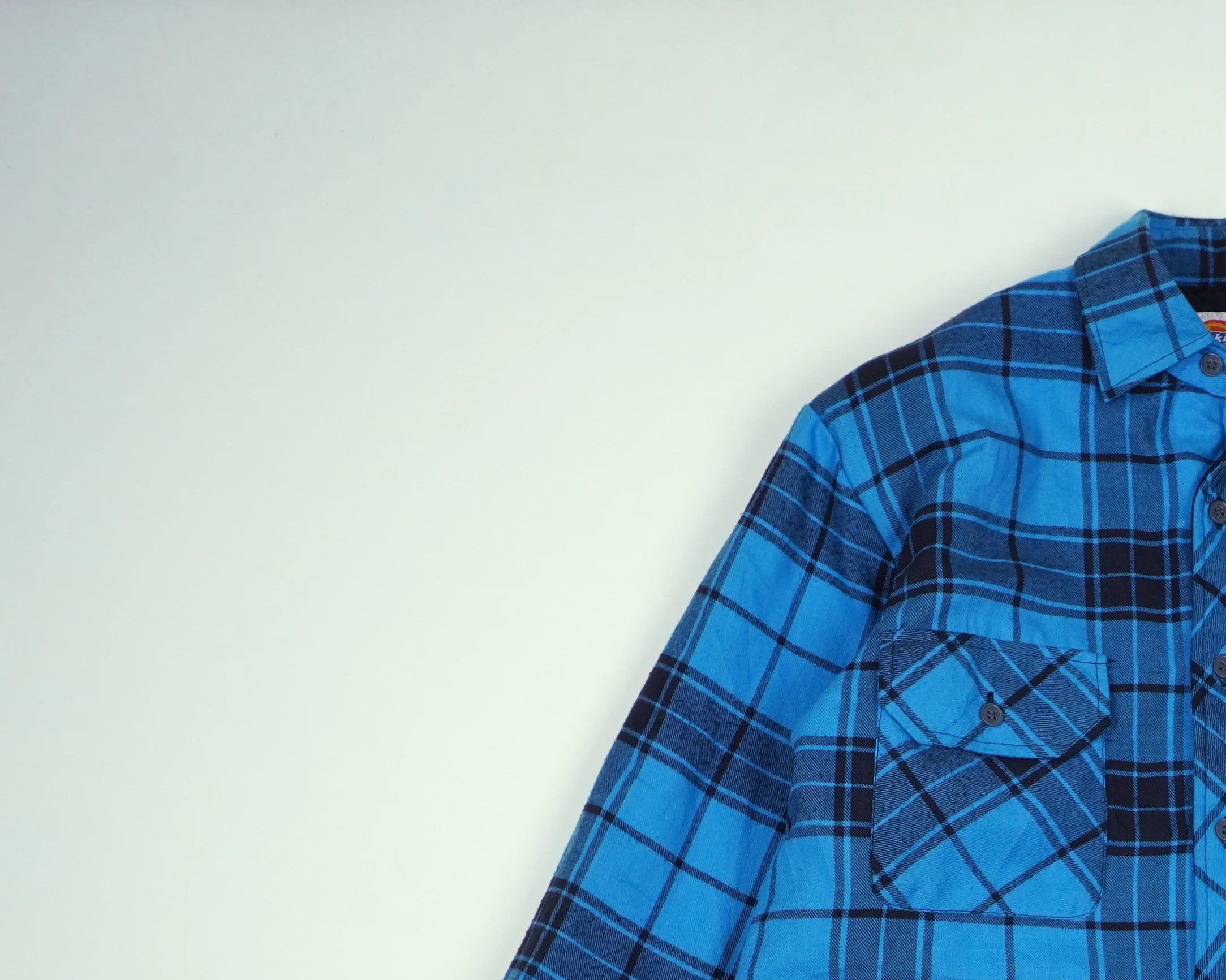 Dickies Blue Hooded Shirt Jacket S Cotton