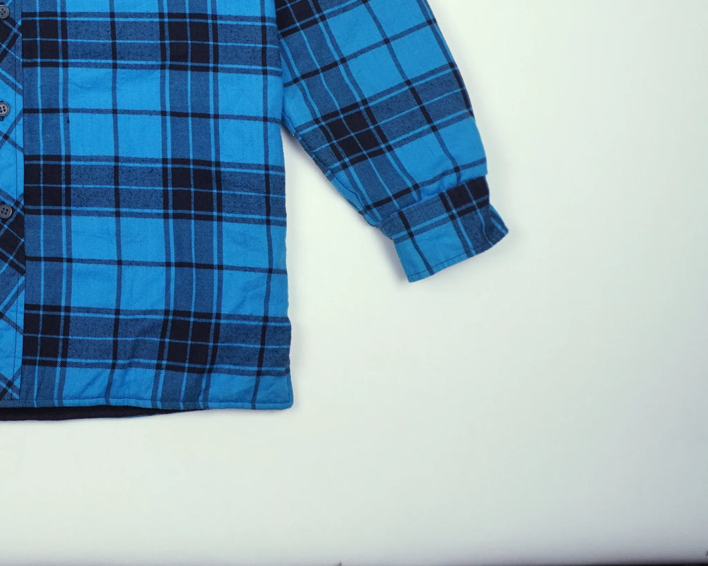 Dickies Blue Hooded Shirt Jacket S Cotton