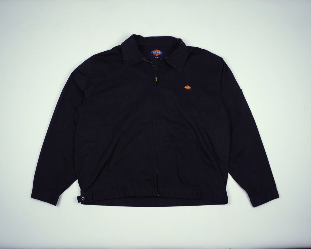 Dickies Black Hooded Shirt Jacket L Cotton