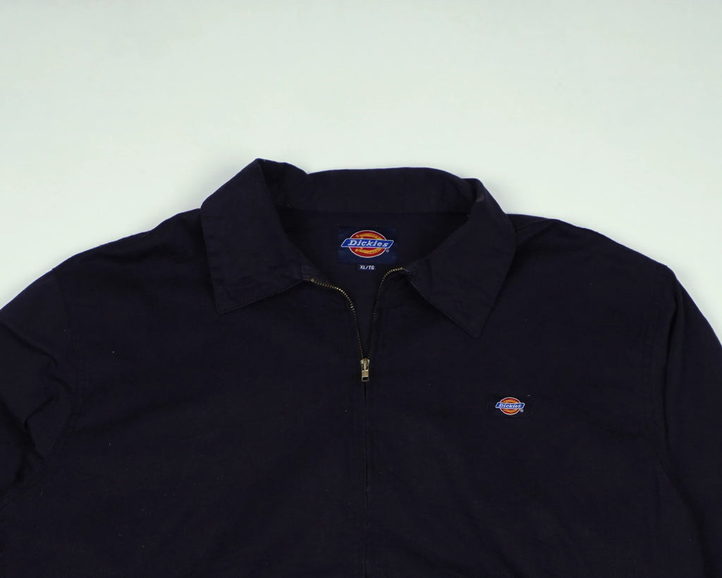 Dickies Black Hooded Shirt Jacket L Cotton