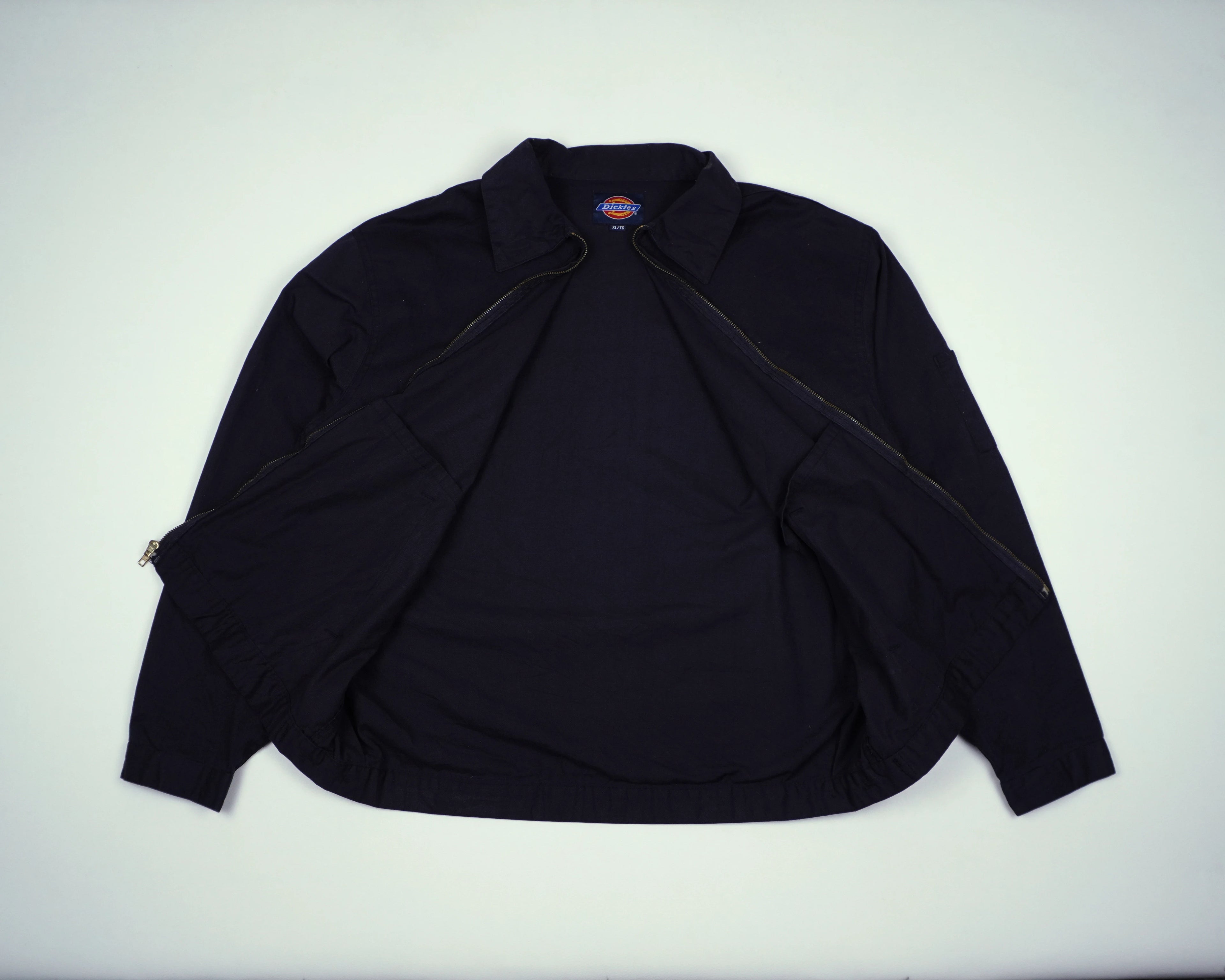 Dickies Black Hooded Shirt Jacket L Cotton