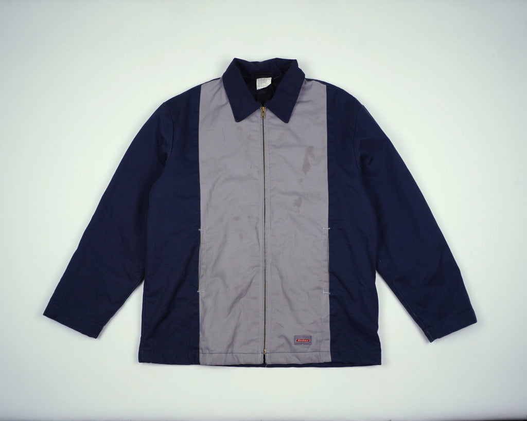 Dickies Blue Hooded Shirt Jacket M Nylon