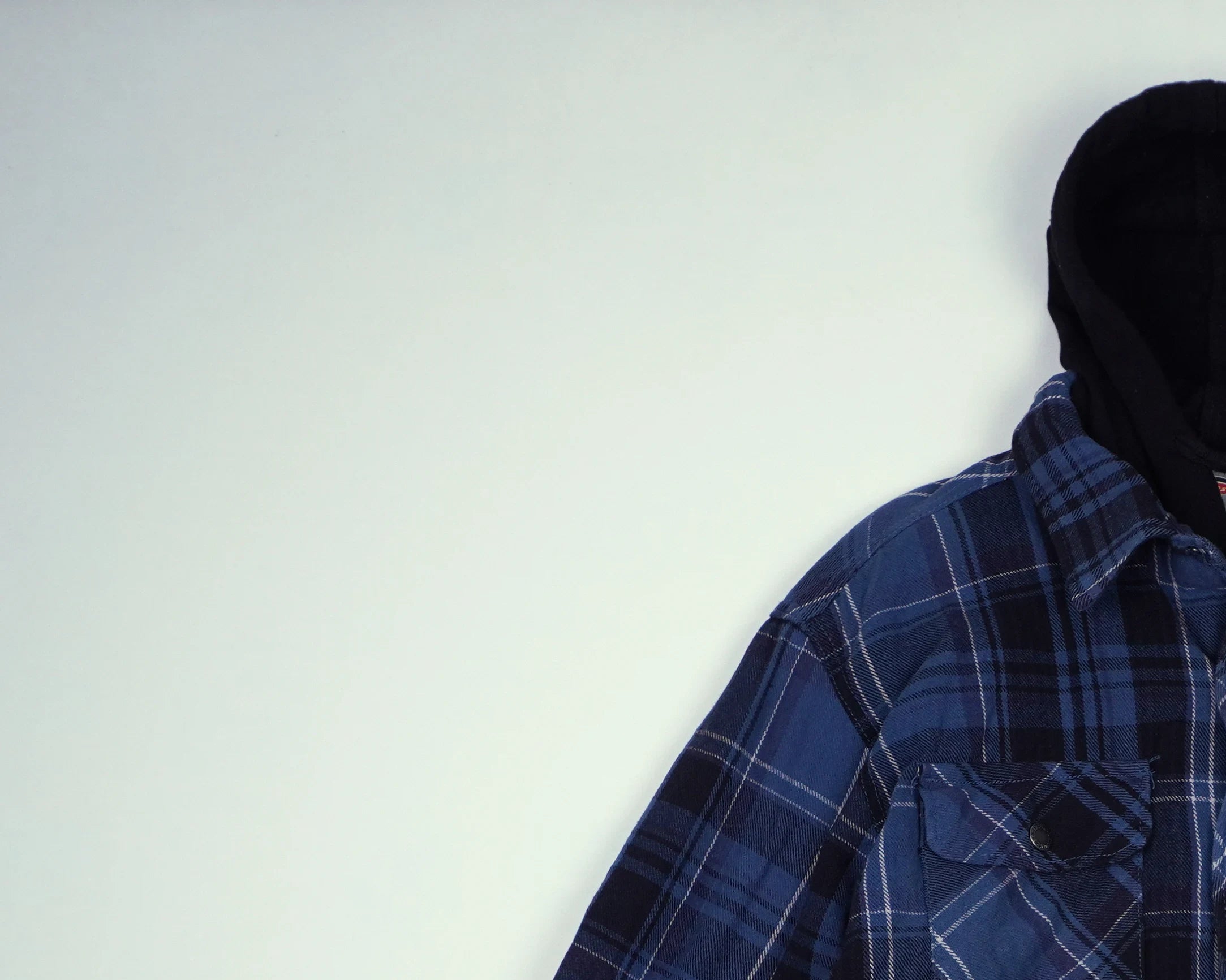 Dickies Blue Hooded Shirt Jacket L Cotton