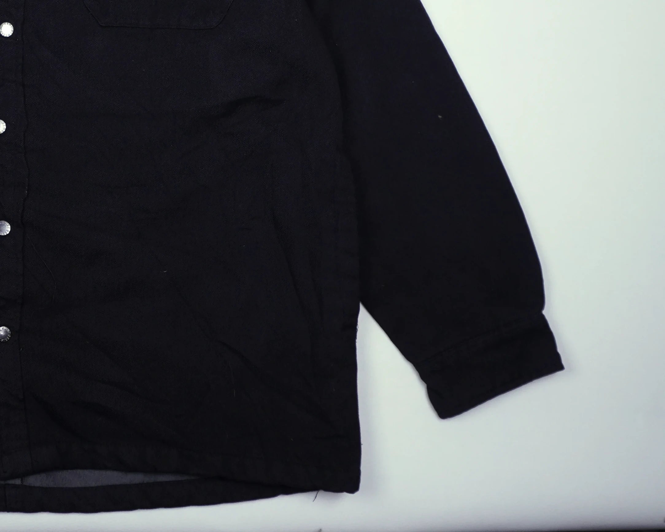 Dickies Black Hooded Shirt Jacket L Cotton