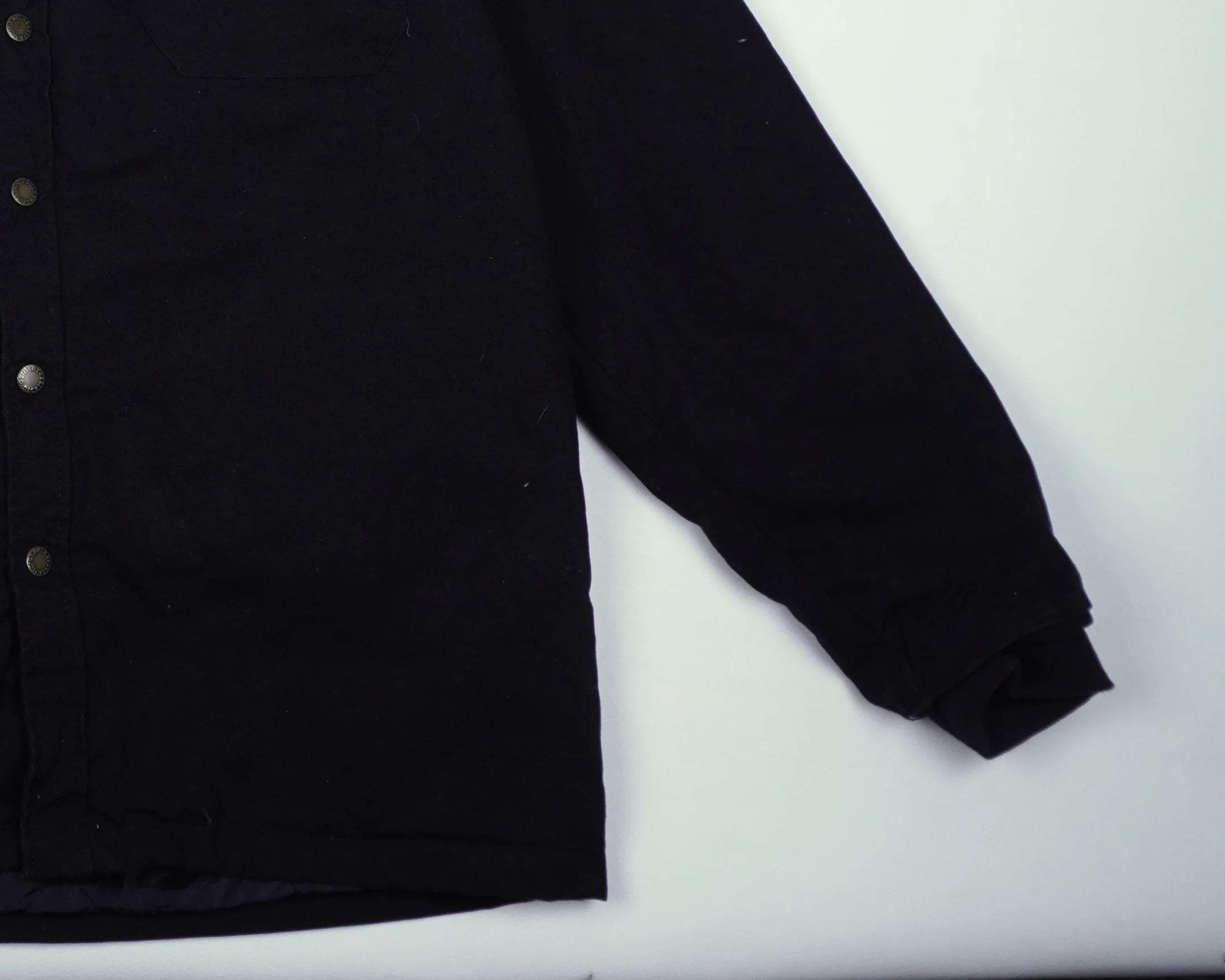 Dickies Black Hooded Shirt Jacket M Cotton