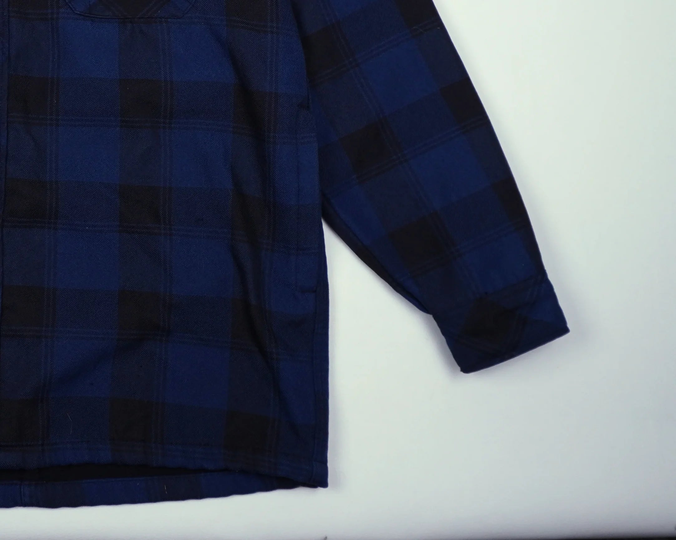 Dickies Blue Hooded Shirt Jacket M Flannel