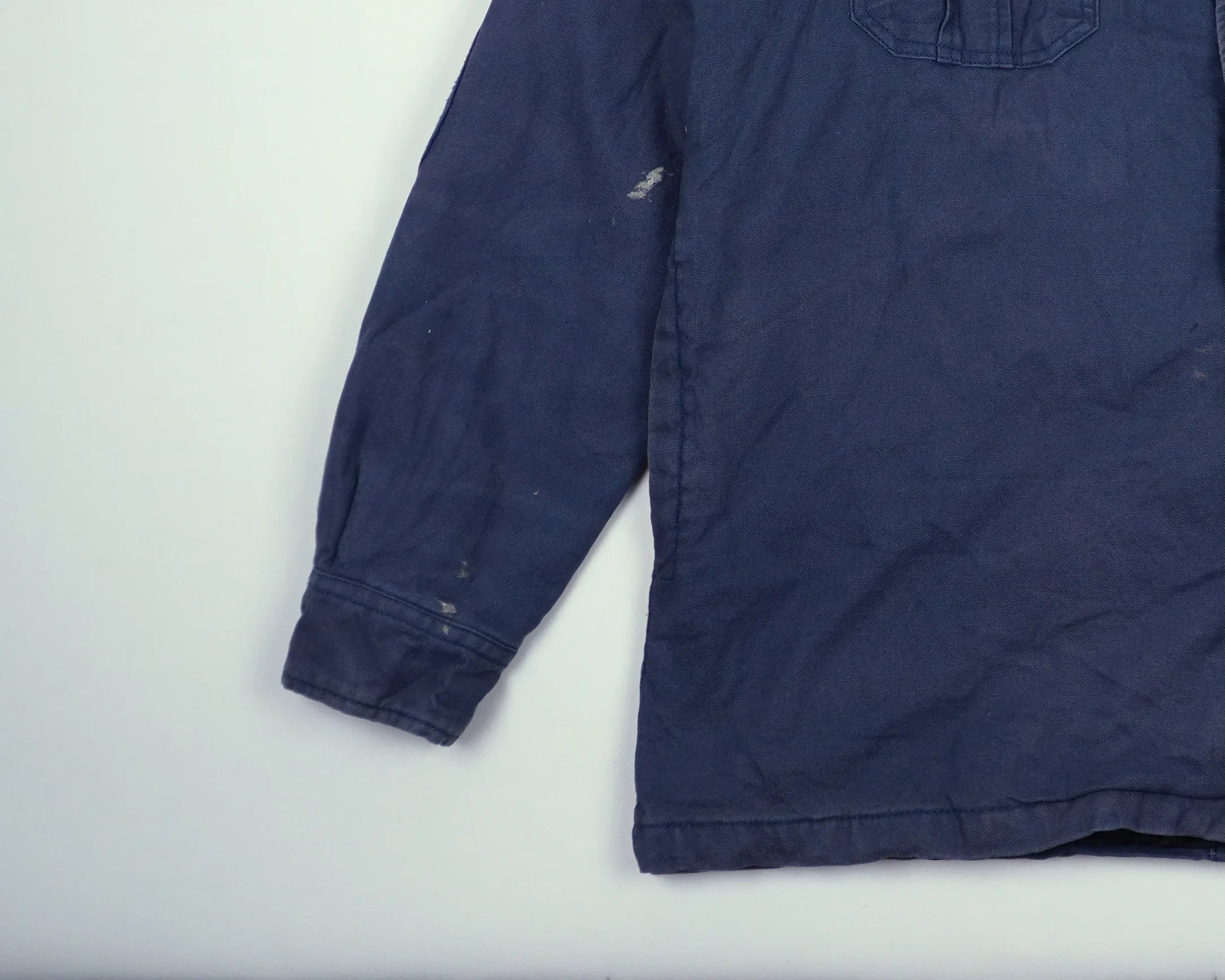 Dickies Blue Hooded Shirt Jacket L Cotton