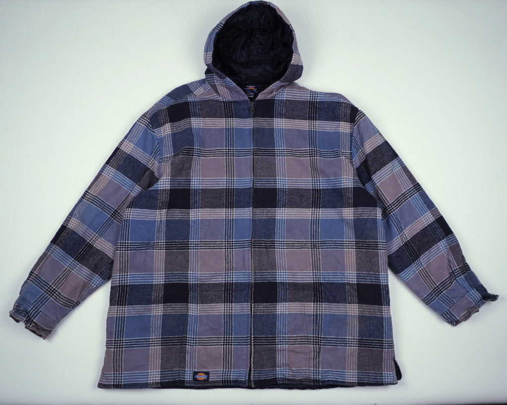 Dickies Blue Hooded Jacket L Cotton