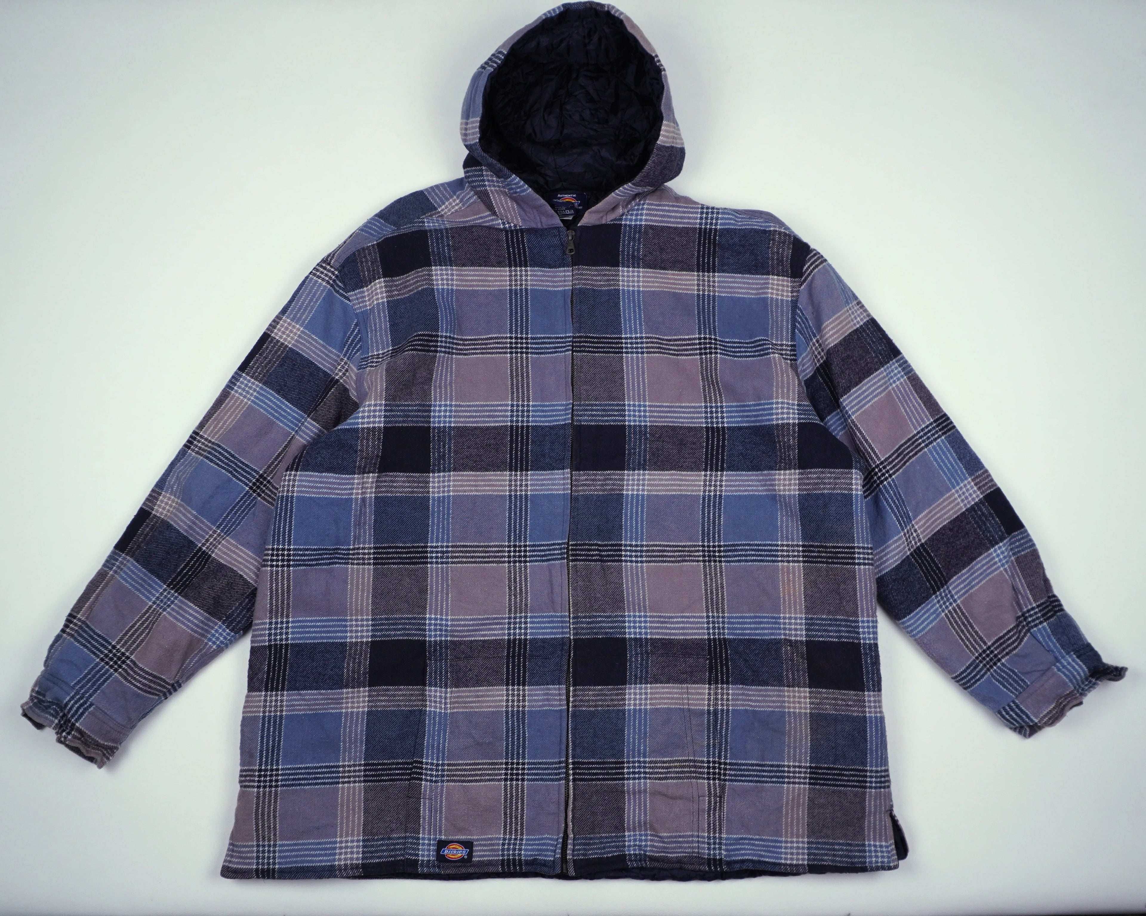 Dickies Blue Hooded Jacket L Cotton