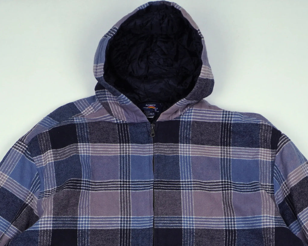 Dickies Blue Hooded Jacket L Cotton