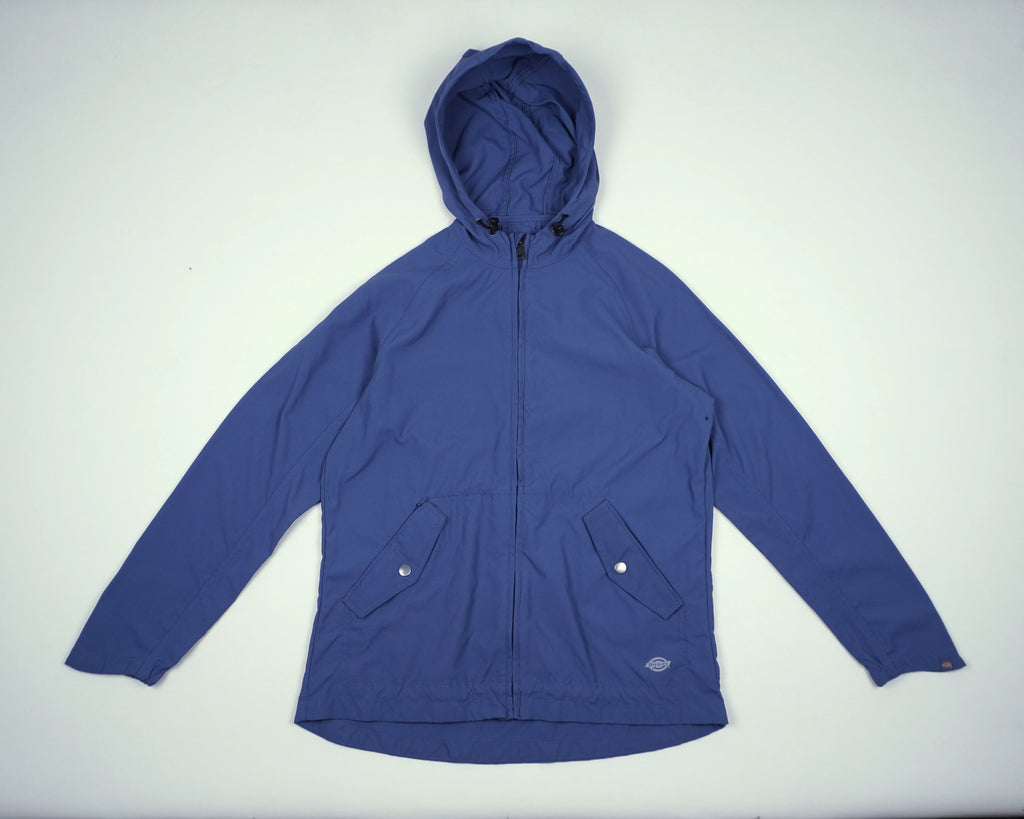 Dickies Blue Hooded Windbreaker Jacket XS Polyester
