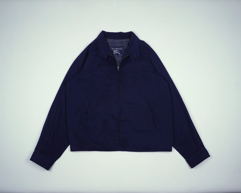 Burberry Navy Harrington Jacket S Cotton