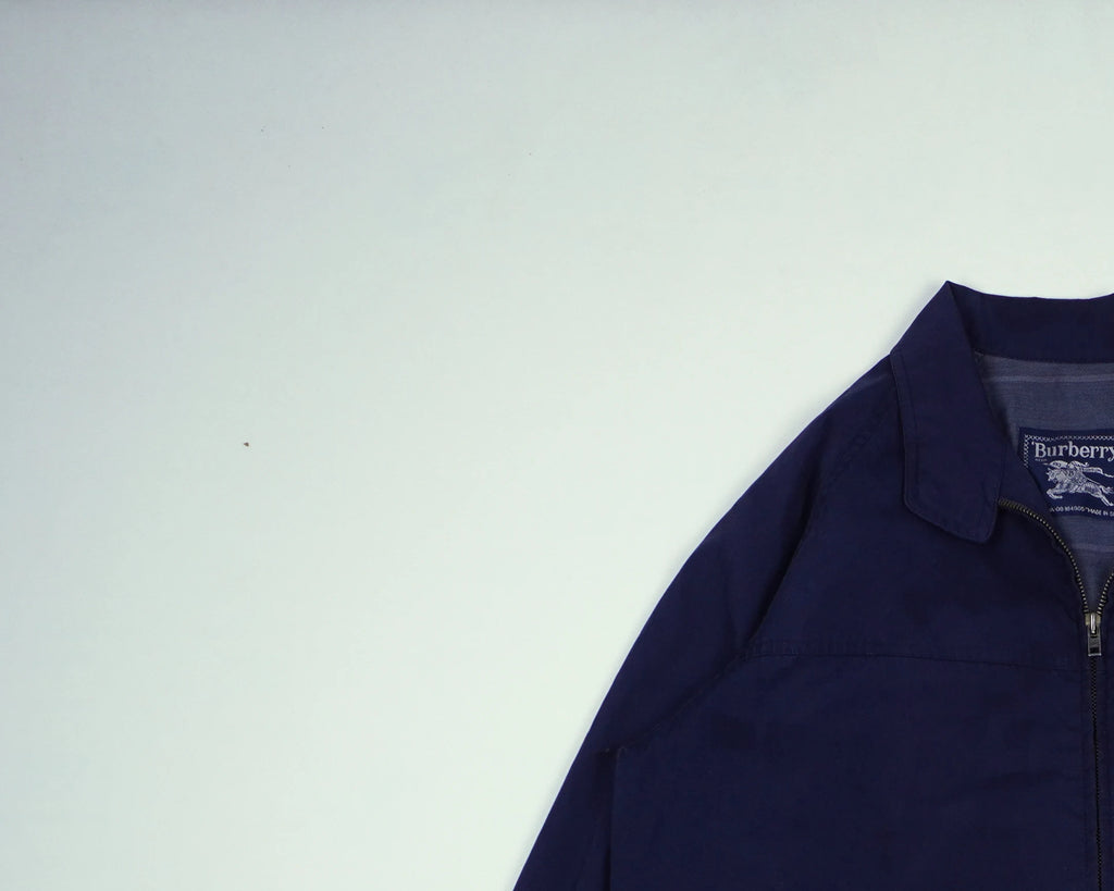 Burberry Navy Harrington Jacket S Cotton