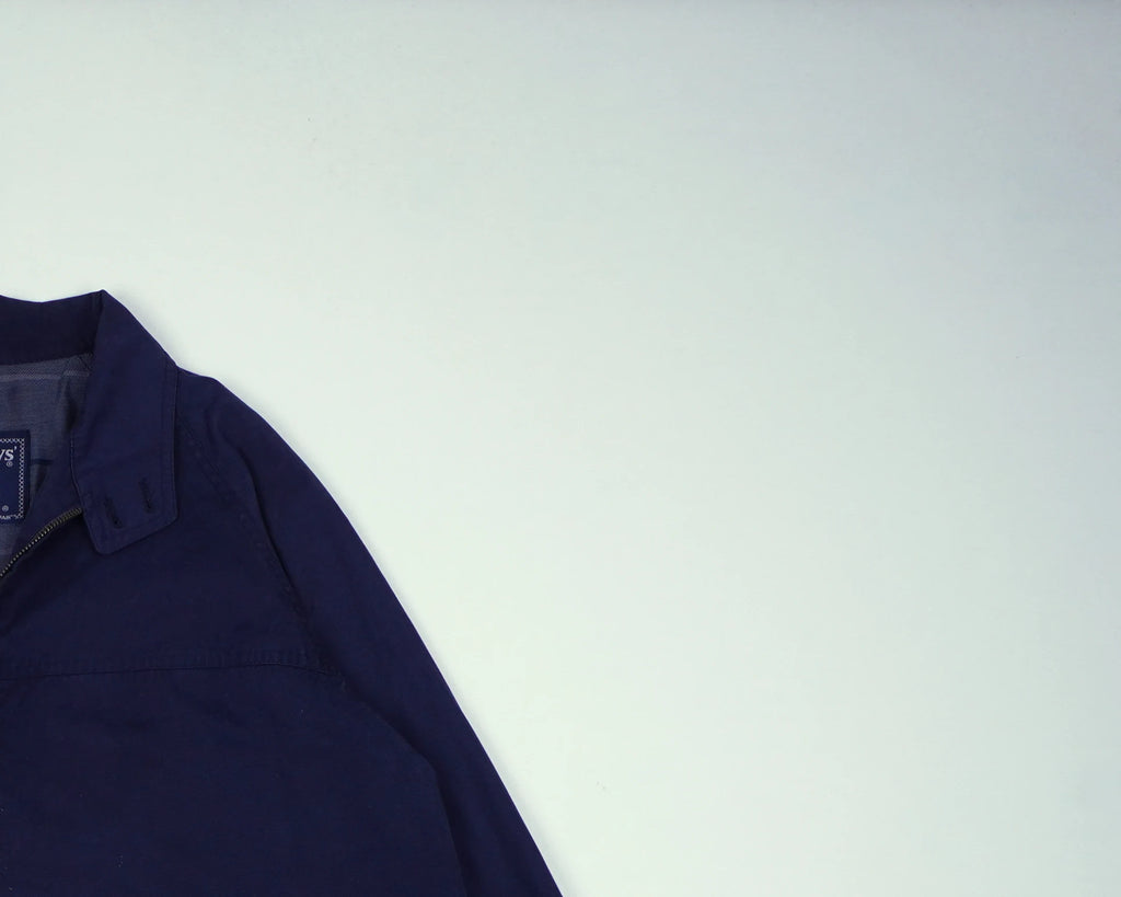 Burberry Navy Harrington Jacket S Cotton