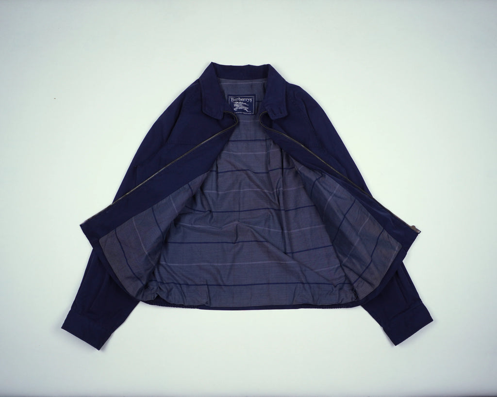 Burberry Navy Harrington Jacket S Cotton